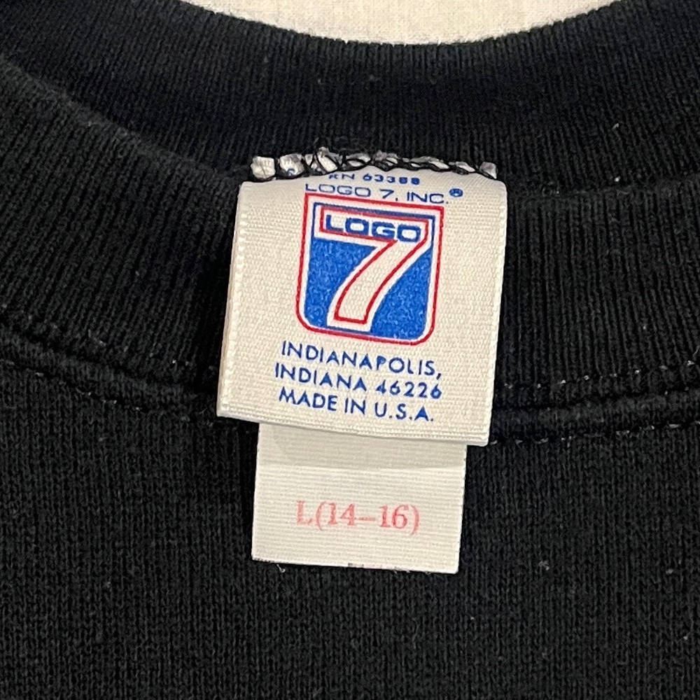 90s Vintage Raiders Football NFL Black Sweatshirt (“Boy Large 14-16”) - Picture 4 of 5